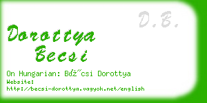 dorottya becsi business card